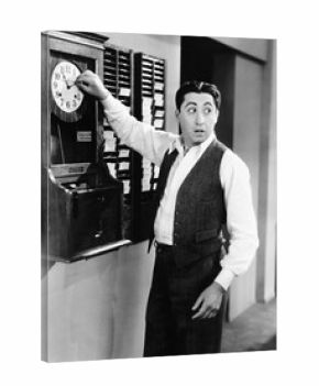 Employee changing time clock 