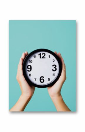 man with a clock without hands.