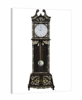 old clock isolated on white background