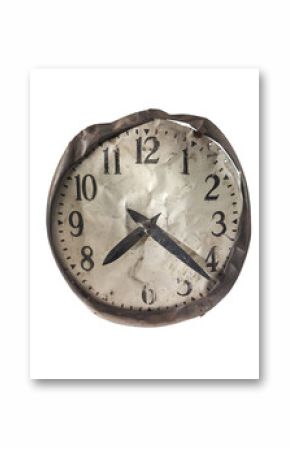 old clock isolated on white