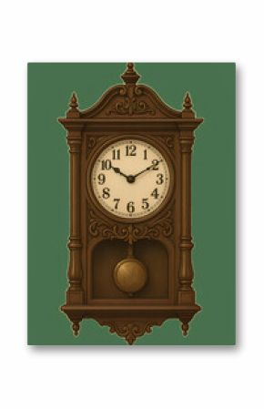 antique clock isolated