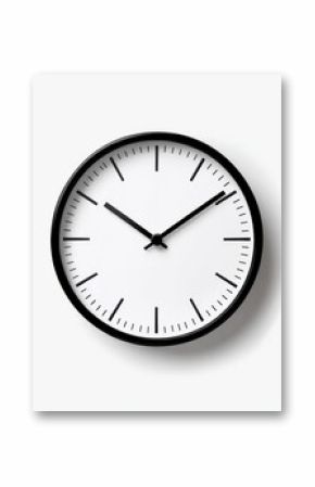 Minimalist clock design home office decorative item modern style close-up view timekeeping concept