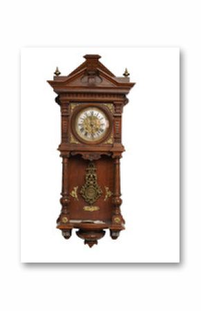 antique clock isolated on transparent background