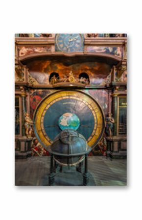 Old astronomical clock in the cathedral of Strasbourg, France