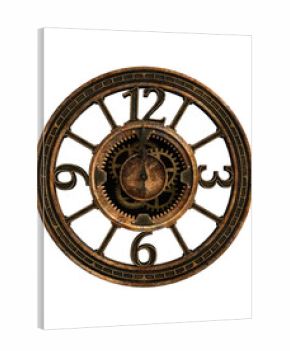 antique Victorian-style steampunk wall clock