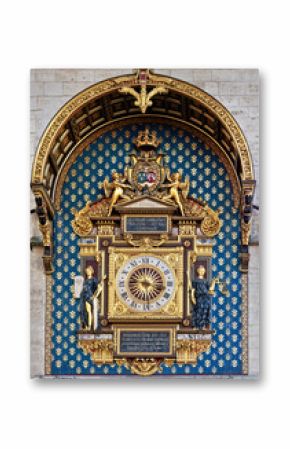 The Conciergerie clock, the oldest public clock in Paris, France