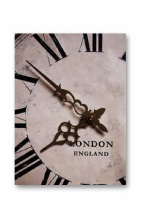An old antique vintage grandfather clock close-up