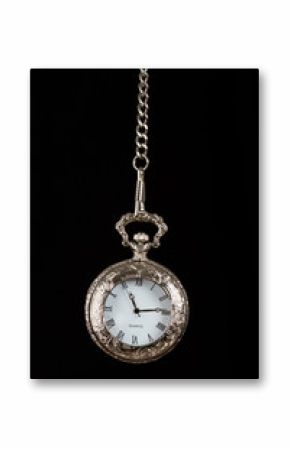 Silver pocket watch hang on chain