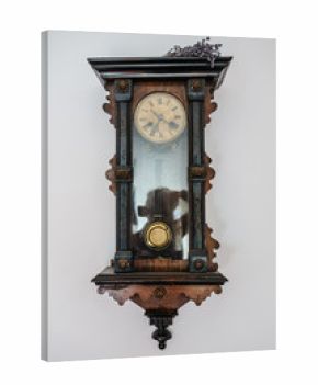 Antique old vintage wooden wall clock