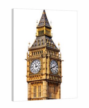  famous big ben clock tower in london isolated on white background  PNG , AI GENERATED