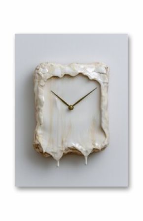 Melting clock wall art, unique home decor, ceramic wall clock