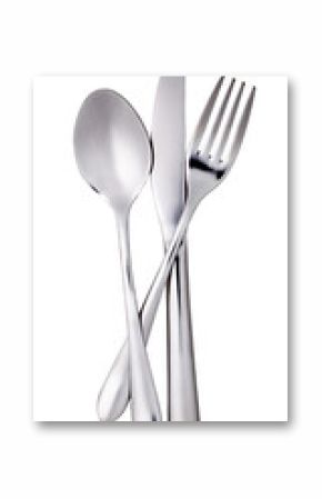 Fork, spoon and knife on transparent background. png file