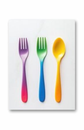 rainbow cutlery set made of polystyrene1