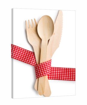 set of wooden cutlery