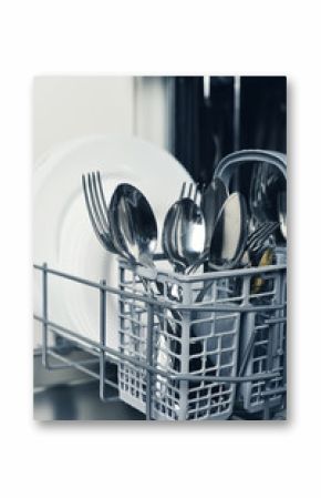 Clean cutlery and plates