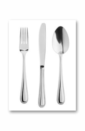 fork, knife, spoon, cutlery isolated on white background, clipping path
