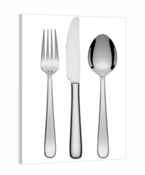 Sleek Stainless Steel Cutlery Set – Isolated PNG on Transparent Background