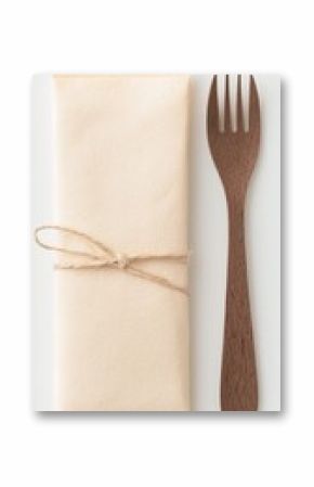 Reusable Wooden Cutlery Set in Kraft Paper Packaging