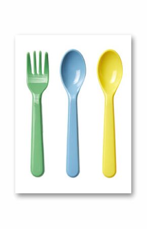 Colorful plastic cutlery set