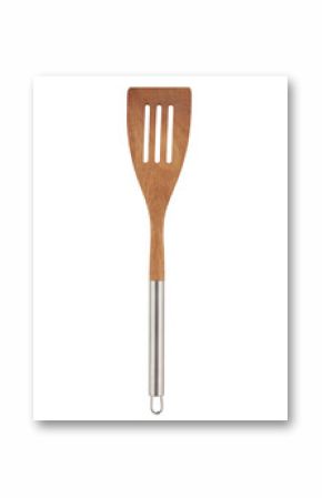 Wooden spoon cut out isolated transparent background