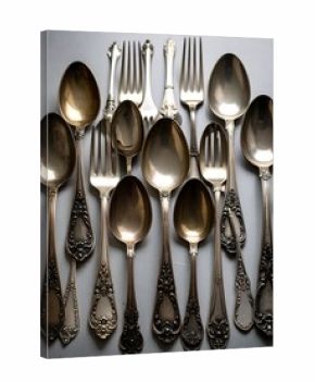 Antique silverware set