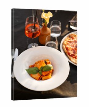 Italian Dinner by the Lake with Pizza and Pasta 