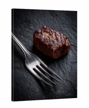 isolated shiny fork on white background