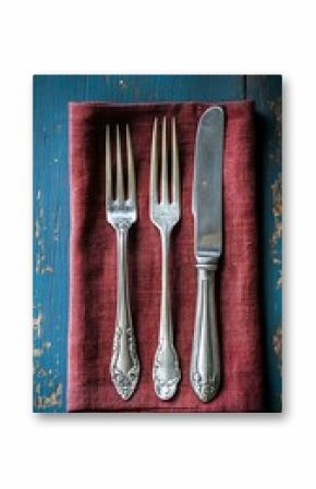 Table Setting, Forks, Knife, Cloth