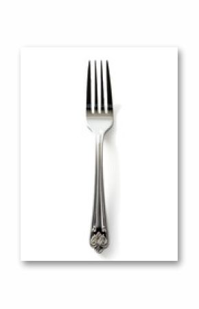 Stainless steel fork isolated with background png.