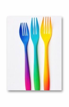 rainbow cutlery set made of polystyrene1