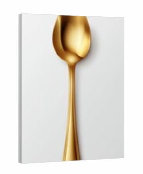 Elegant golden spoon placed on a light background showcasing its sleek design and polished finish for dining aesthetics