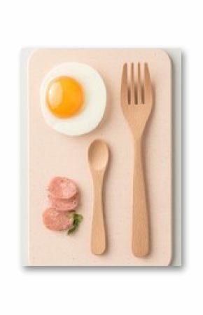 Overhead View of Minimalist Breakfast Setup