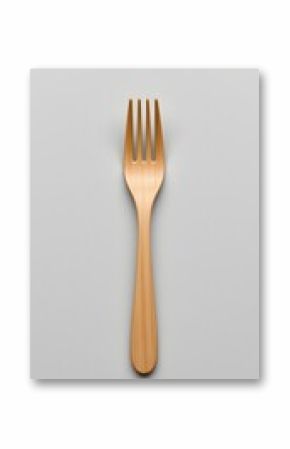 Simple Wooden Fork: A close-up shot of a wooden fork, presented against a clean backdrop, highlighting its natural material and minimalist design.