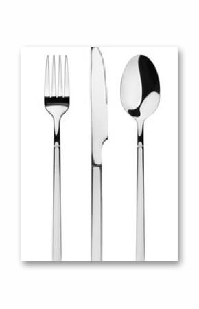 Fork, Knife, Spoon, cutlery isolated on white background, full depth of field