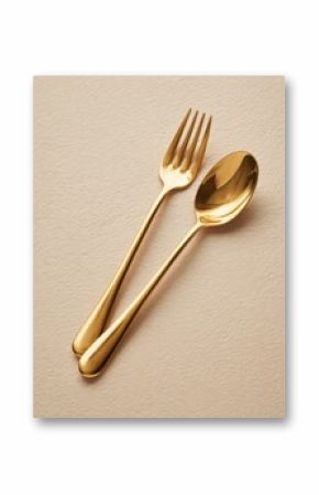 Elegant golden fork and spoon set Adds a touch of sophistication to any dining experience High-quality utensils for memorable meals