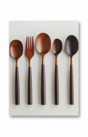 Elegant cutlery set with unique textured handles displayed neatly.