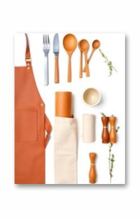 A kitchen cutlery set with fork, spoon, and knife icons for food and restaurant designs