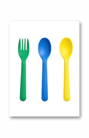Colorful plastic cutlery set