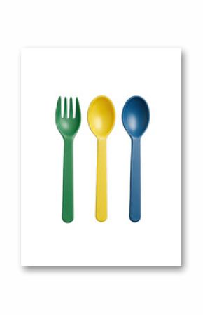 Colorful plastic cutlery set