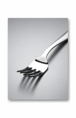 Close-up of a shiny silver fork