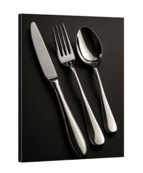 Premium cutlery collection with polished stainless steel finish for fine dining and luxury restaurant branding