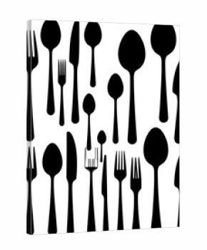 Silhouettes of various cutlery