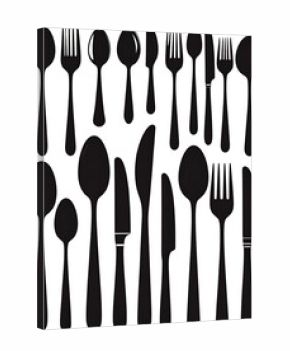 Black silhouette cutlery set