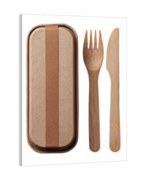 Eco-friendly lunchbox with wooden cutlery