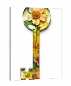 Flower resin key shaped cutlery spoon smoke pipe.