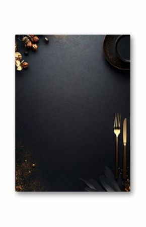 Isolated white dinner table setting with fork, knife, spoon, plate, and silverware for a meal