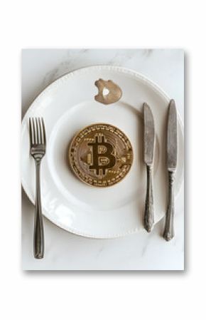 Enticing Financial Feast: Bitcoin on the Dining Table