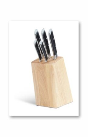 set of kitchen knives isolated on transparent 