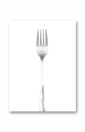 Stainless steel fork cutlery isolated on transparent background