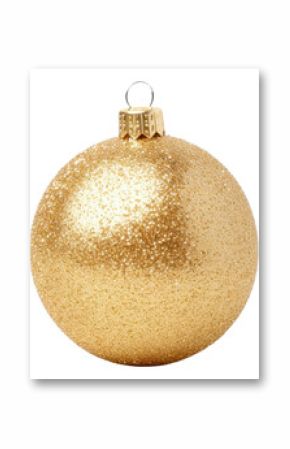 PNG Glitter gold bauble christmas glitter white background.